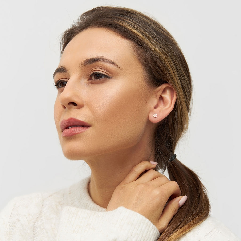 LULU Copenhagen Yin Yang örhÀnge 1 st Ear stud, 1 pcs Pink/Buttercream