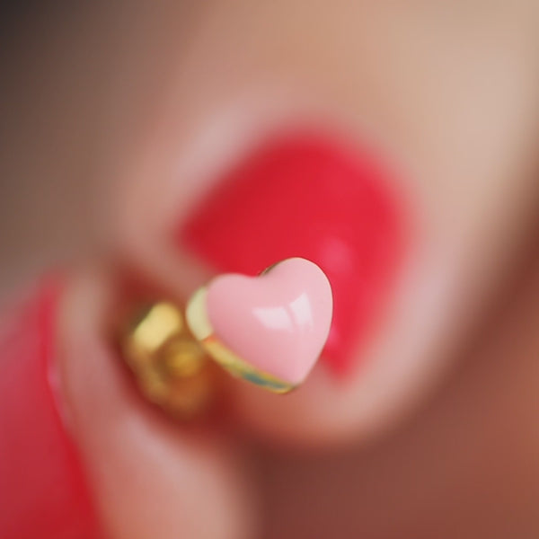 LULU Copenhagen Love U örhÀnge 1 st Ear stud, 1 pcs Burnt Coral - Video preview