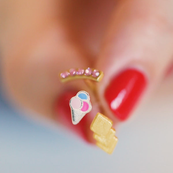 LULU Copenhagen Ice cone örhÀnge 1 st Ear stud, 1 pcs Silver Plated - Video preview