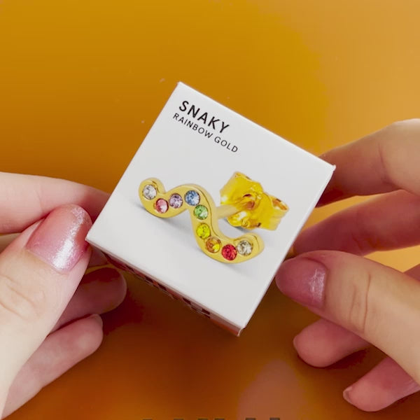 LULU Copenhagen Snaky örhänge 1 st Ear stud, 1 pcs Grön