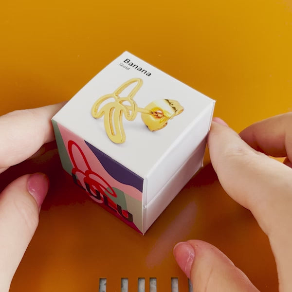 LULU Copenhagen Banana örhänge 1 st Ear stud, 1 pcs Guldpläterad