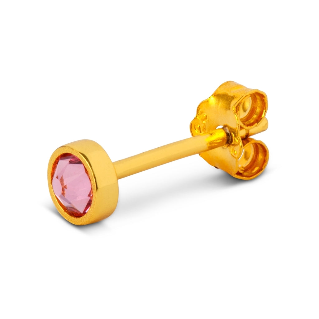 LULU Copenhagen Bling örhänge 1 st guldpläterad Ear stud, 1 pcs Light Rose