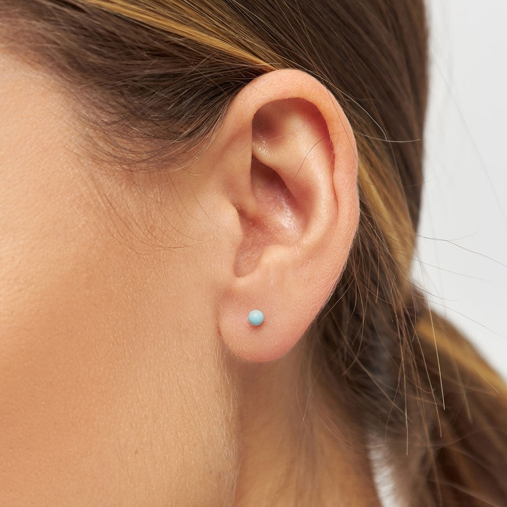 LULU Copenhagen Color Ball örhänge 1 st Ear stud, 1 pcs Ljusblå