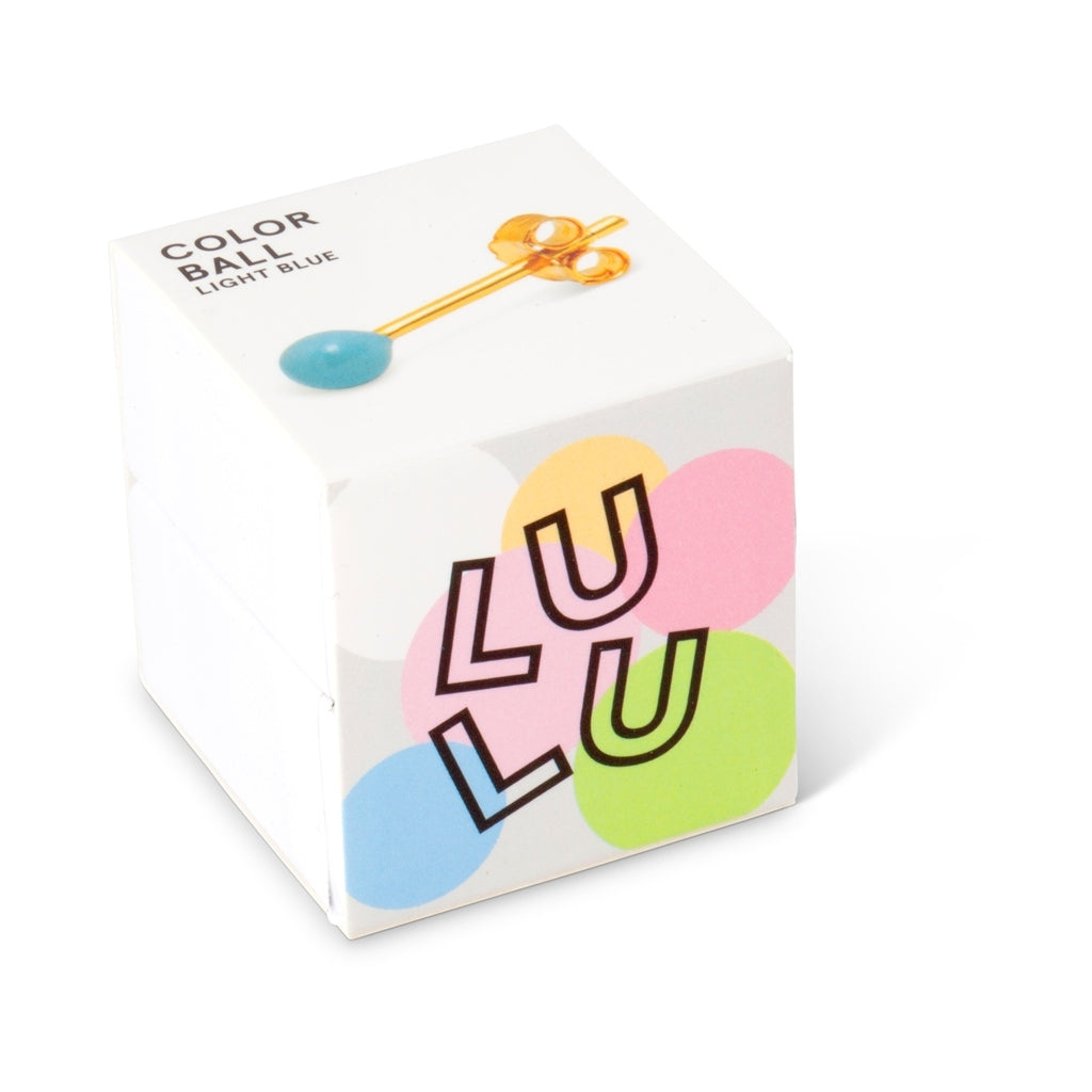 LULU Copenhagen Color Ball örhänge 1 st Ear stud, 1 pcs Ljusblå