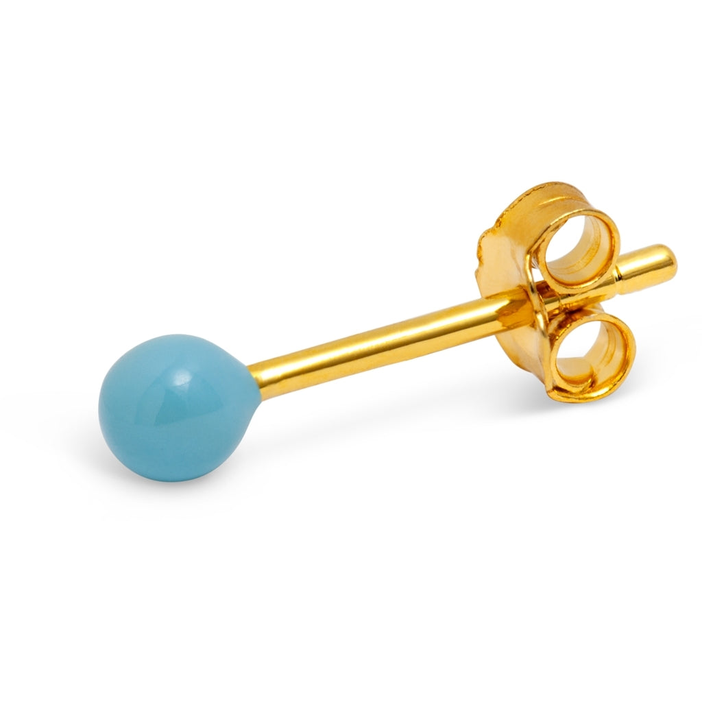 LULU Copenhagen Color Ball örhänge 1 st Ear stud, 1 pcs Ljusblå