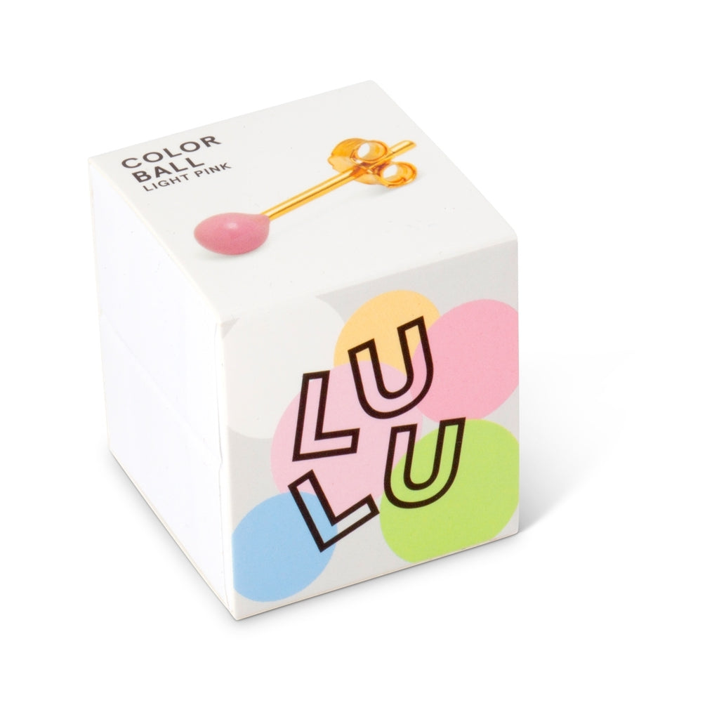 LULU Copenhagen Color Ball örhänge 1 st Ear stud, 1 pcs Ljusrosa