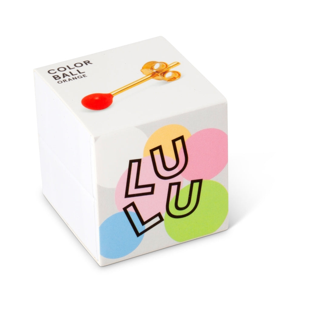 LULU Copenhagen Color Ball örhänge 1 st Ear stud, 1 pcs Orange
