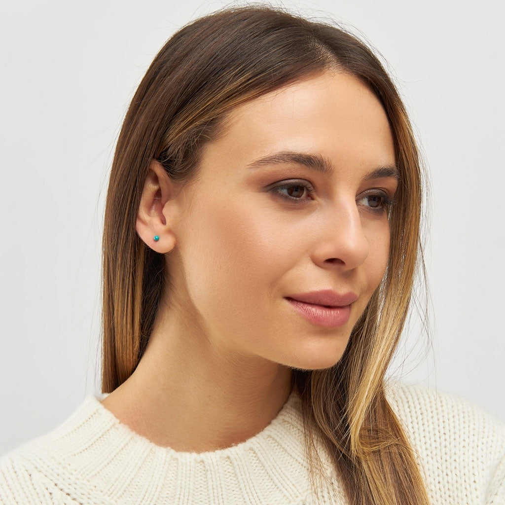 LULU Copenhagen Color Ball örhänge 1 st Ear stud, 1 pcs Petrol