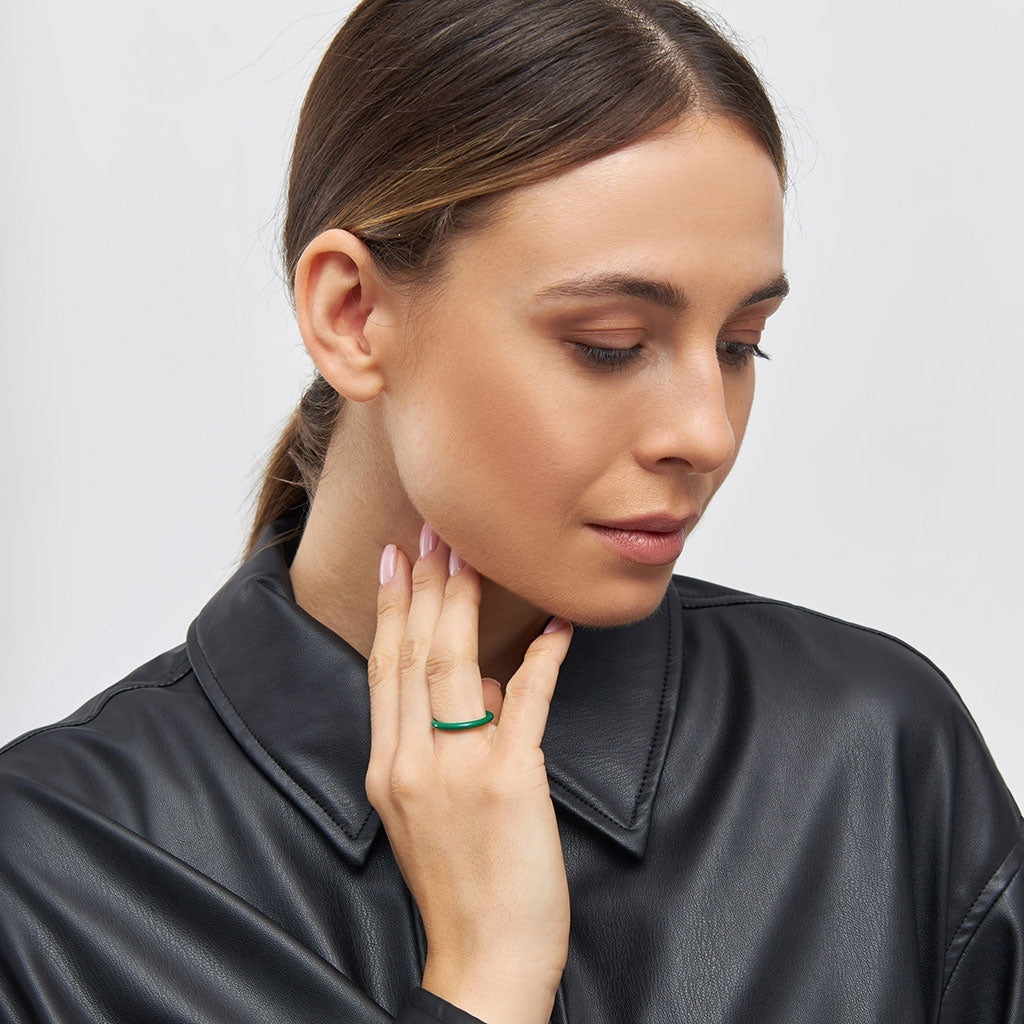 LULU Copenhagen Color Ring Rings Grön