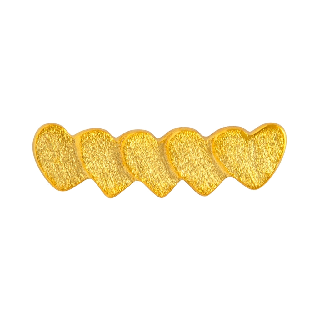 LULU Copenhagen Domino Hearts 5 örhänge 1 st Ear stud, 1 pcs Guldpläterad