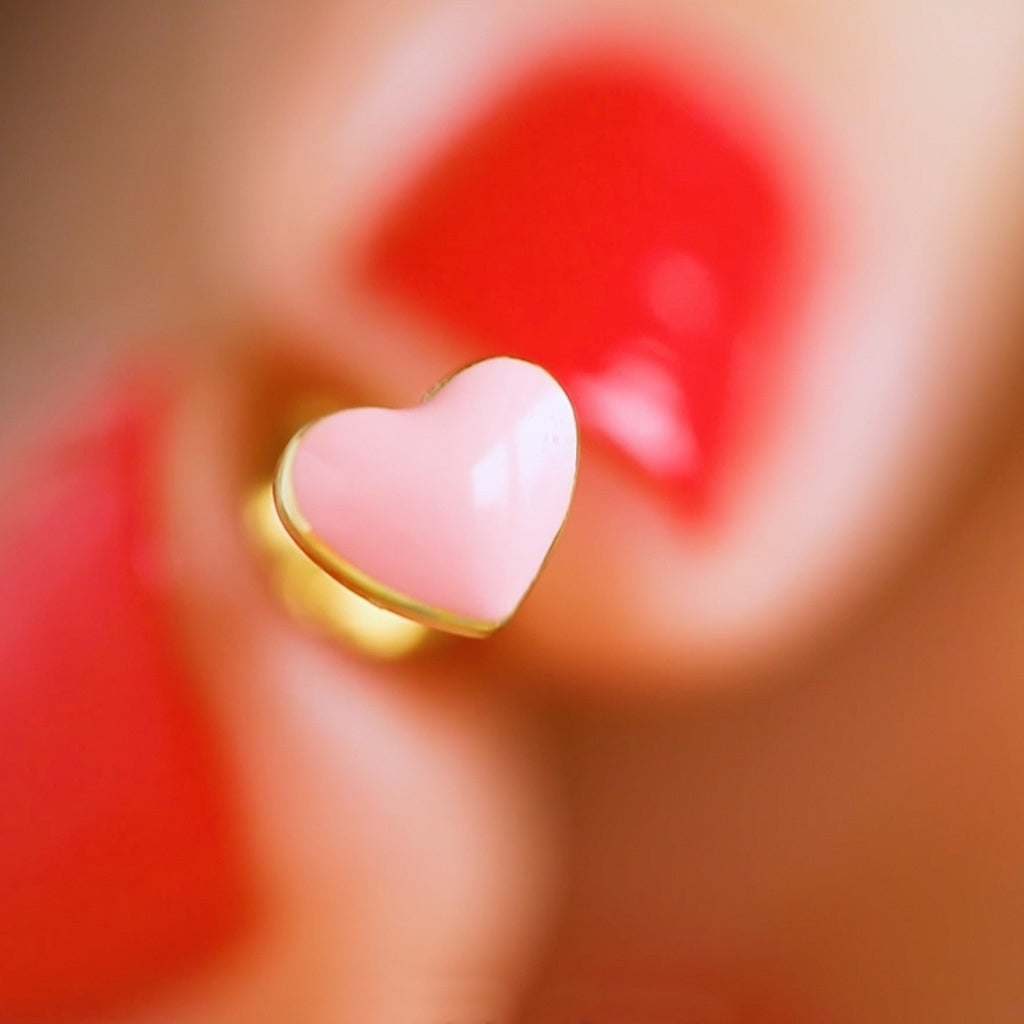 LULU Copenhagen Love U örhÀnge 1 st Ear stud, 1 pcs Burnt Coral