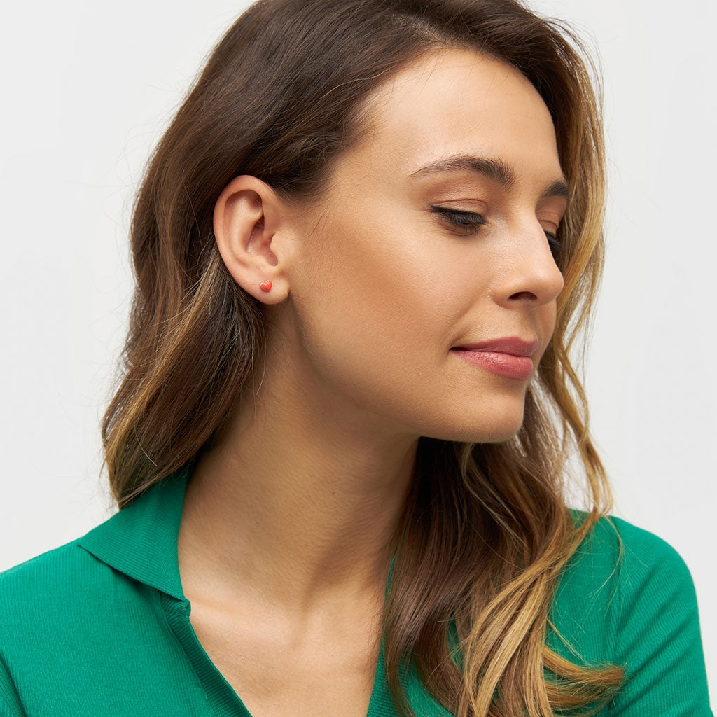 LULU Copenhagen Love U örhÀnge 1 st Ear stud, 1 pcs Röd
