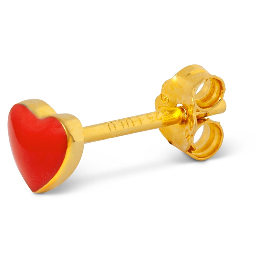 LULU Copenhagen Love U örhÀnge 1 st Ear stud, 1 pcs Röd