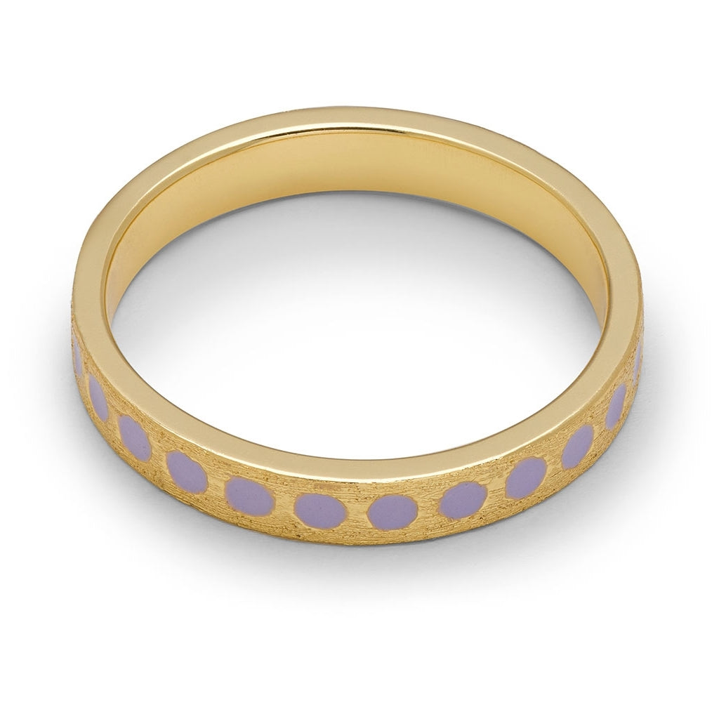LULU Copenhagen Pattern Ring guldpläterad Rings Lila
