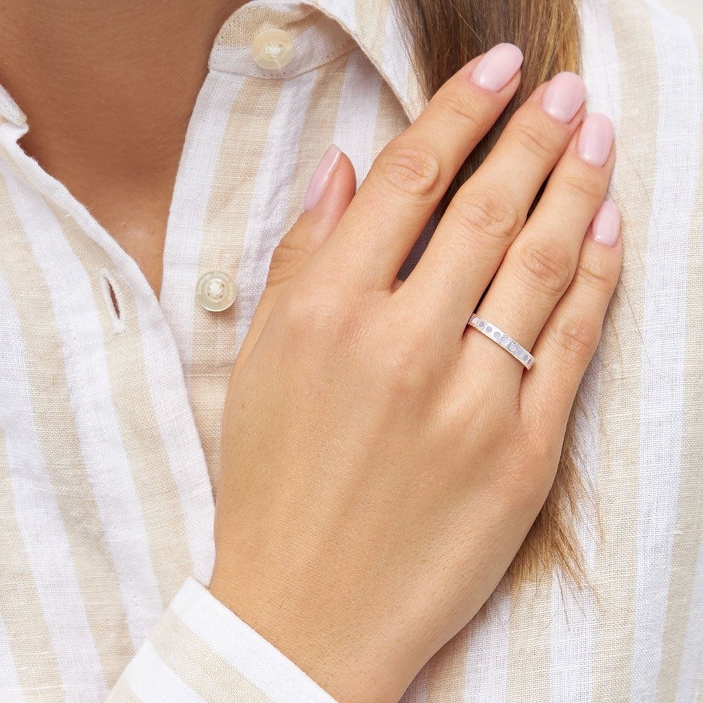 LULU Copenhagen Pattern Ring silver Rings Lila