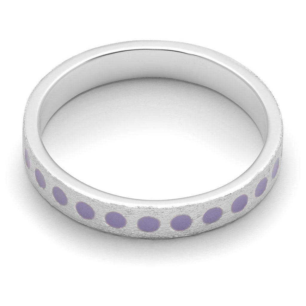 LULU Copenhagen Pattern Ring silver Rings Lila