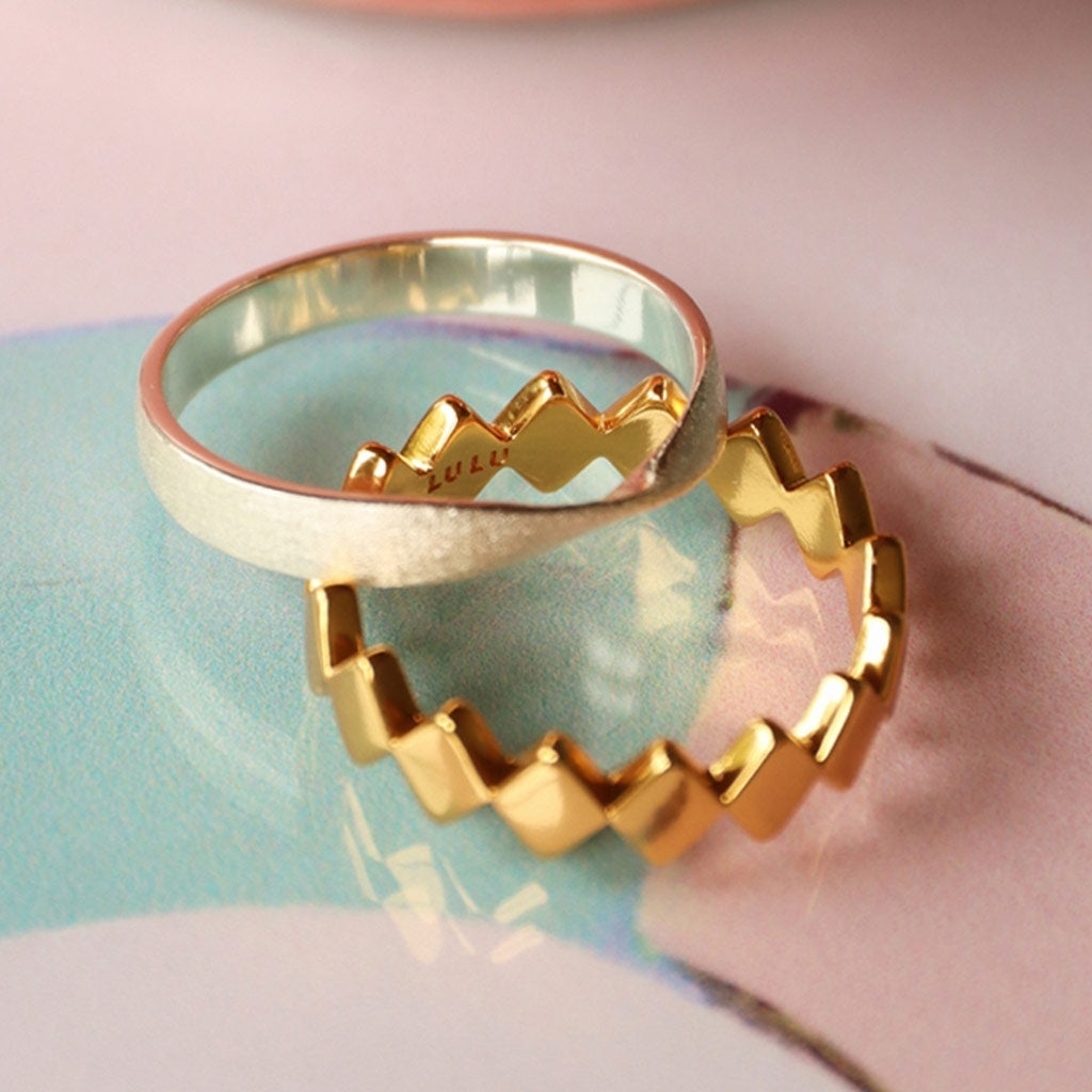 LULU Copenhagen 180 Ring borstad Rings Silver