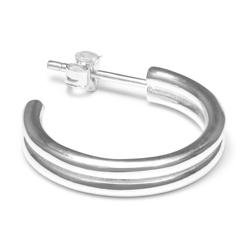 LULU Copenhagen 2for1 Chunky Hoops par Hoops Silver