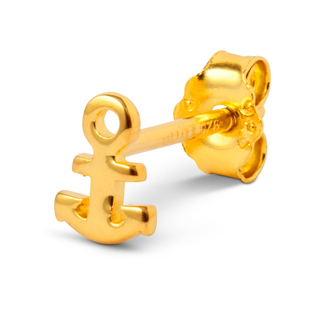 LULU Copenhagen Anchor örhänge 1 st Ear stud, 1 pcs Guldpläterad