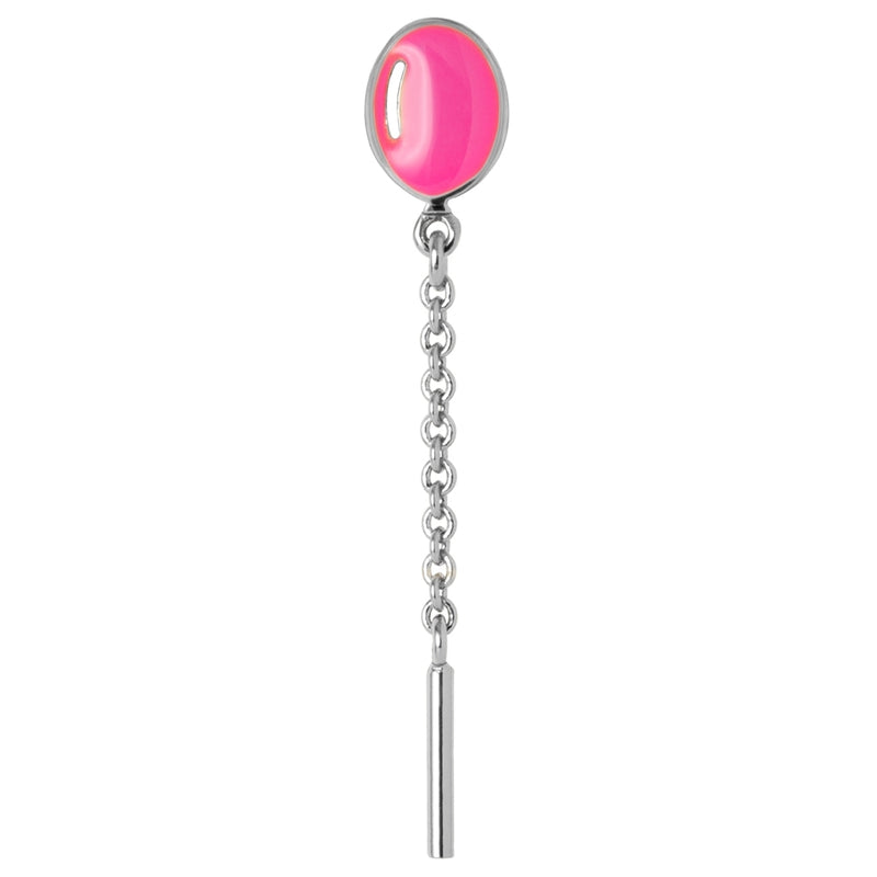 LULU Copenhagen Balloon 1 st silverpläterad Ear stud, 1 pcs Pink