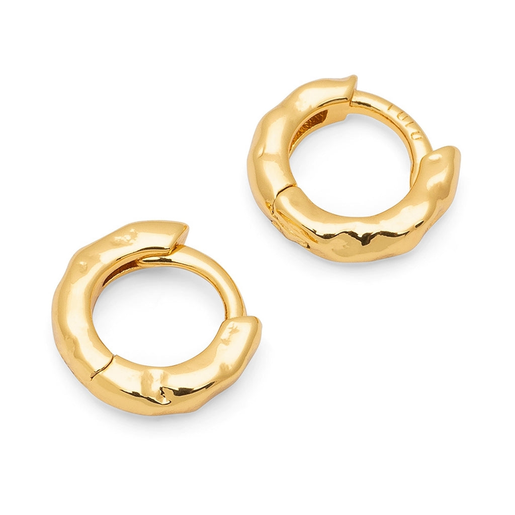 LULU Copenhagen Basic Rough Hoops par Hoops Guldpläterad