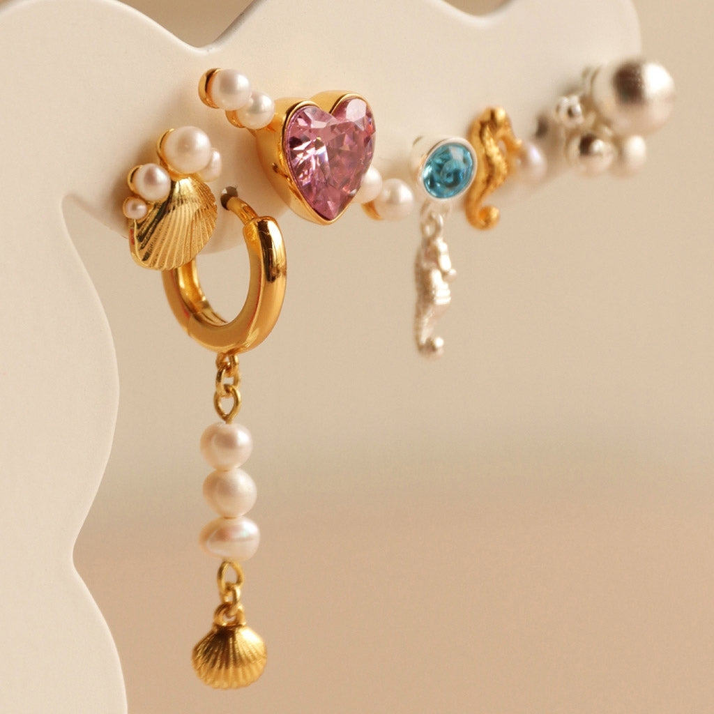 LULU Copenhagen Beach örhänge 1 st. Ear stud, 1 pcs Guldpläterad