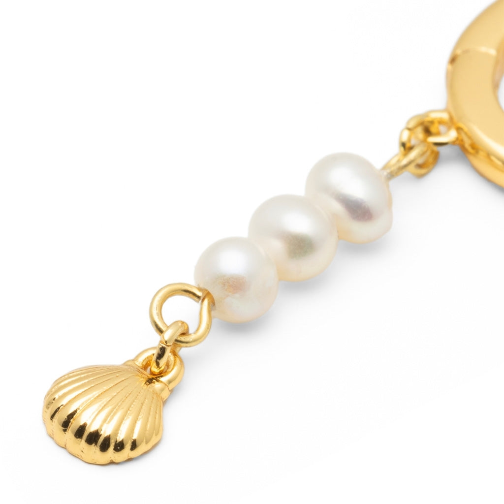 LULU Copenhagen Beach örhänge 1 st. Ear stud, 1 pcs Guldpläterad