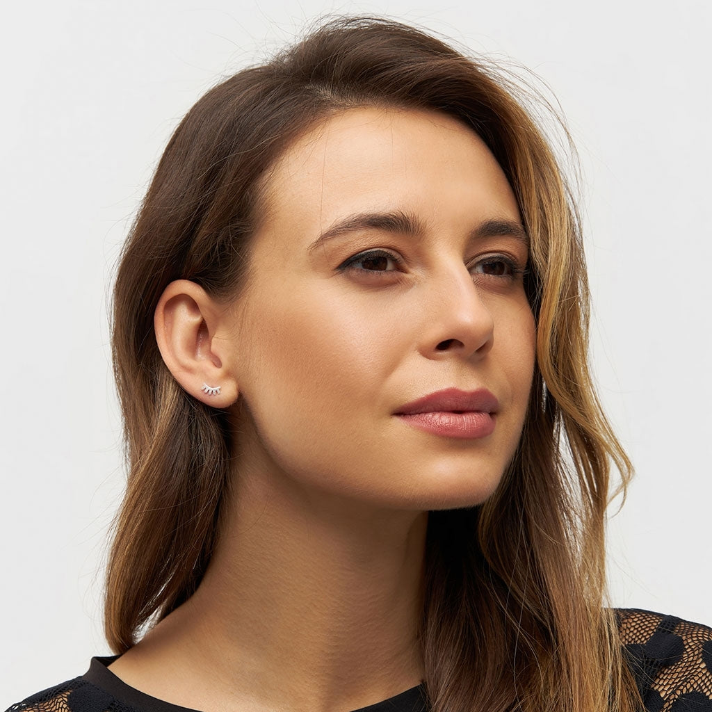 LULU Copenhagen Blink örhänge 1 st borstad Ear stud, 1 pcs Silver