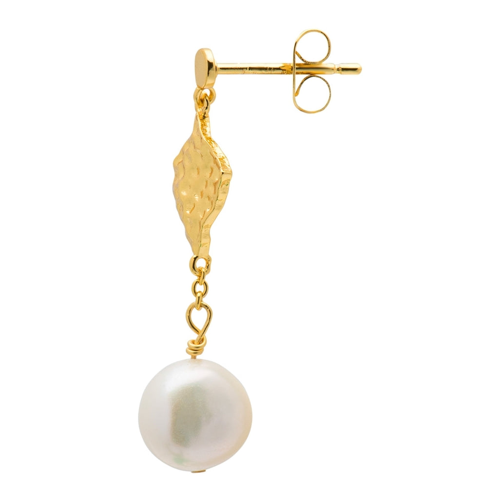 LULU Copenhagen Boheme Pearl örhänge 1 st Ear stud, 1 pcs Guldpläterad