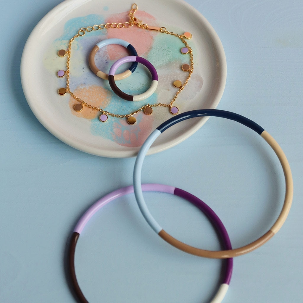 LULU Copenhagen Boho Armband Bracelets Mocha Mousse/Purple