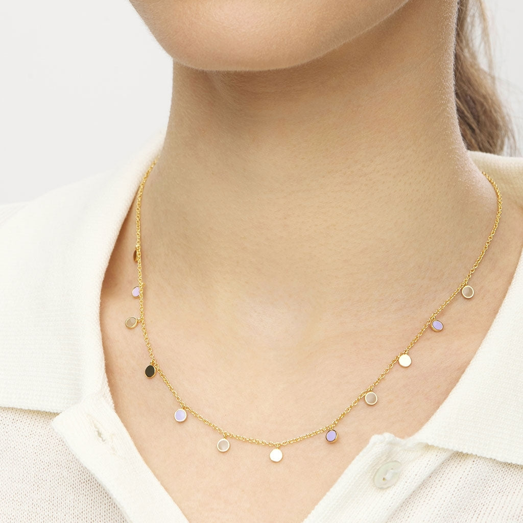 LULU Copenhagen Boho Halsband Necklaces Mocha Mousse/Purple