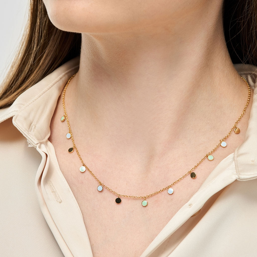 LULU Copenhagen Boho Halsband Necklaces Skyride Blue/Seasalt Green