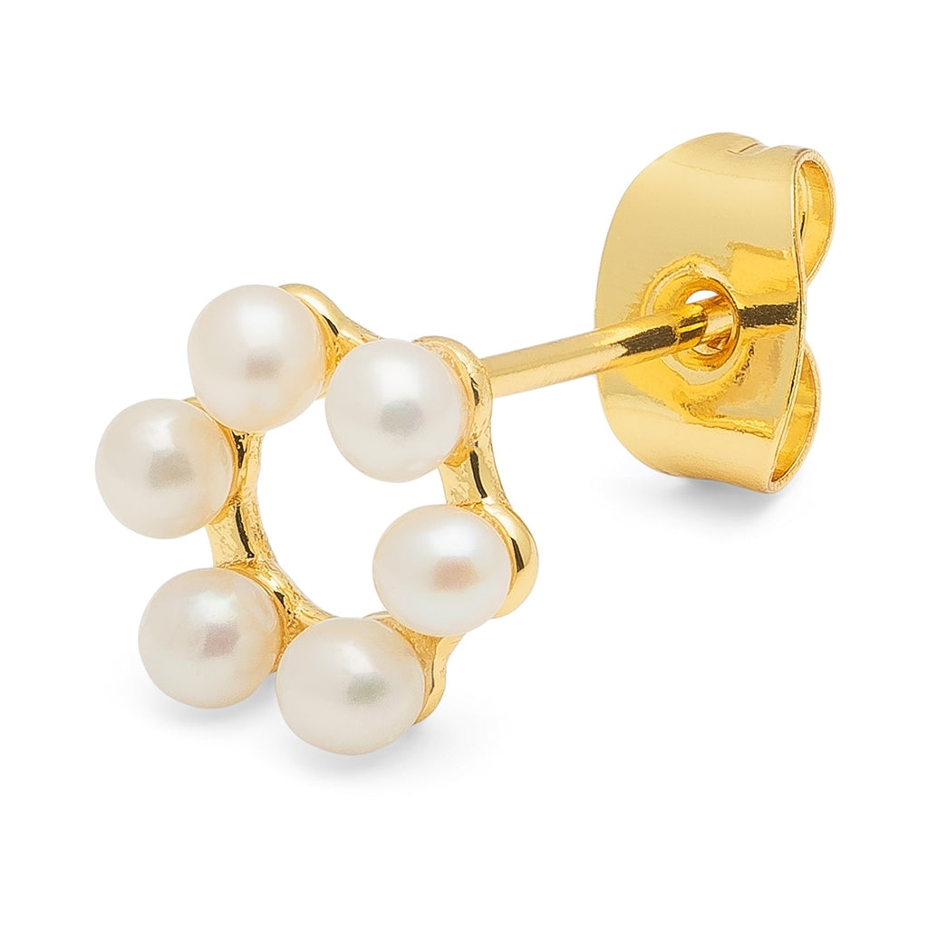 LULU Copenhagen Bouquet Circle earring 1 pcs Ear stud, 1 pcs Guldpläterad