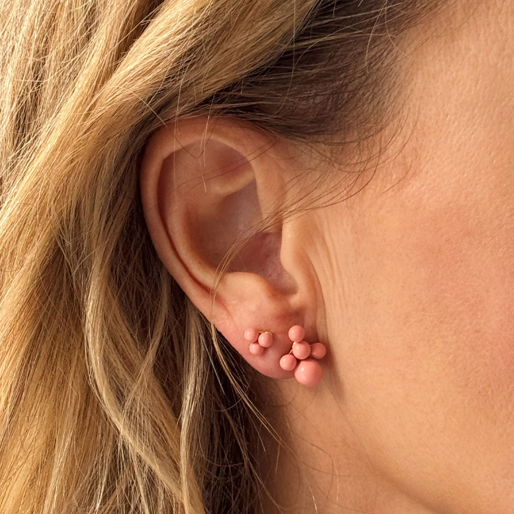 LULU Copenhagen Bouquet Cloud örhänge 1 st Ear stud, 1 pcs Burnt Coral