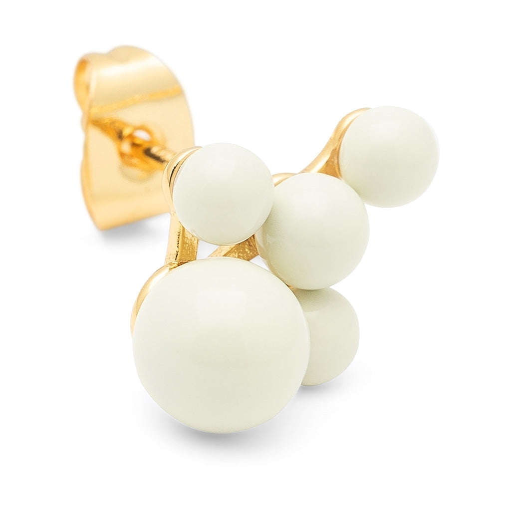 LULU Copenhagen Bouquet Cloud örhänge 1 st Ear stud, 1 pcs Coconut Milk