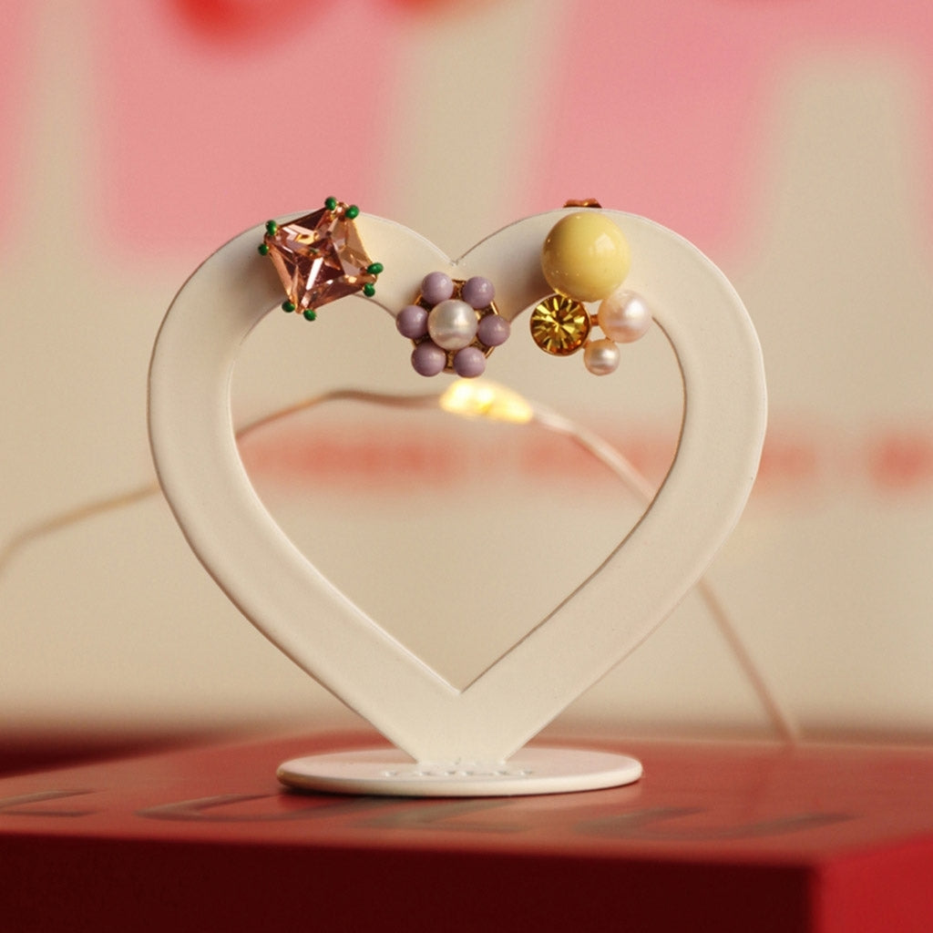 LULU Copenhagen Bouquet Purple Flower örhänge 1 st Ear stud, 1 pcs Guldpläterad