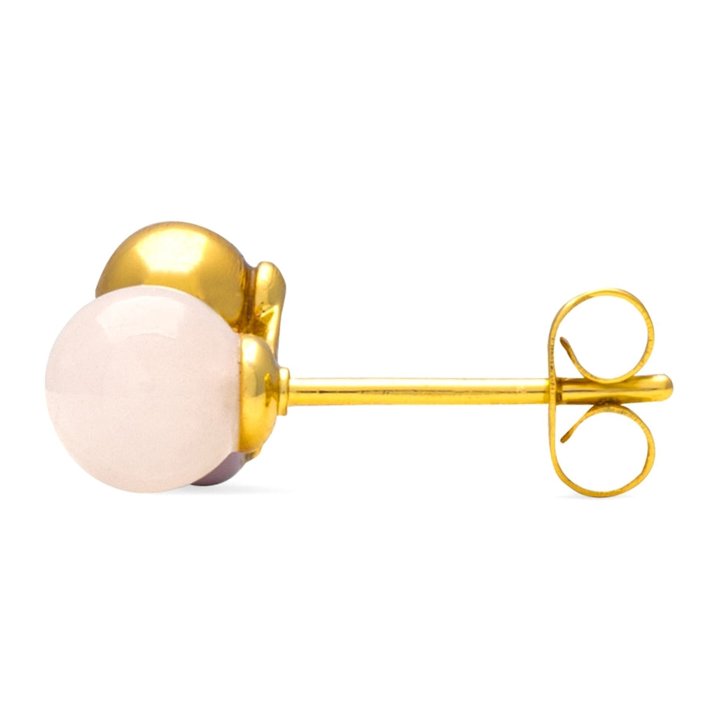 LULU Copenhagen Bouquet Rose Quartz örhänge 1 st Ear stud, 1 pcs Guldpläterad