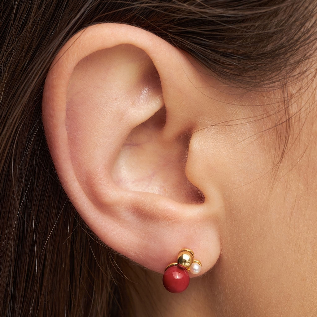 LULU Copenhagen Bouquet The Classic örhänge 1 st Ear stud, 1 pcs Guldpläterad