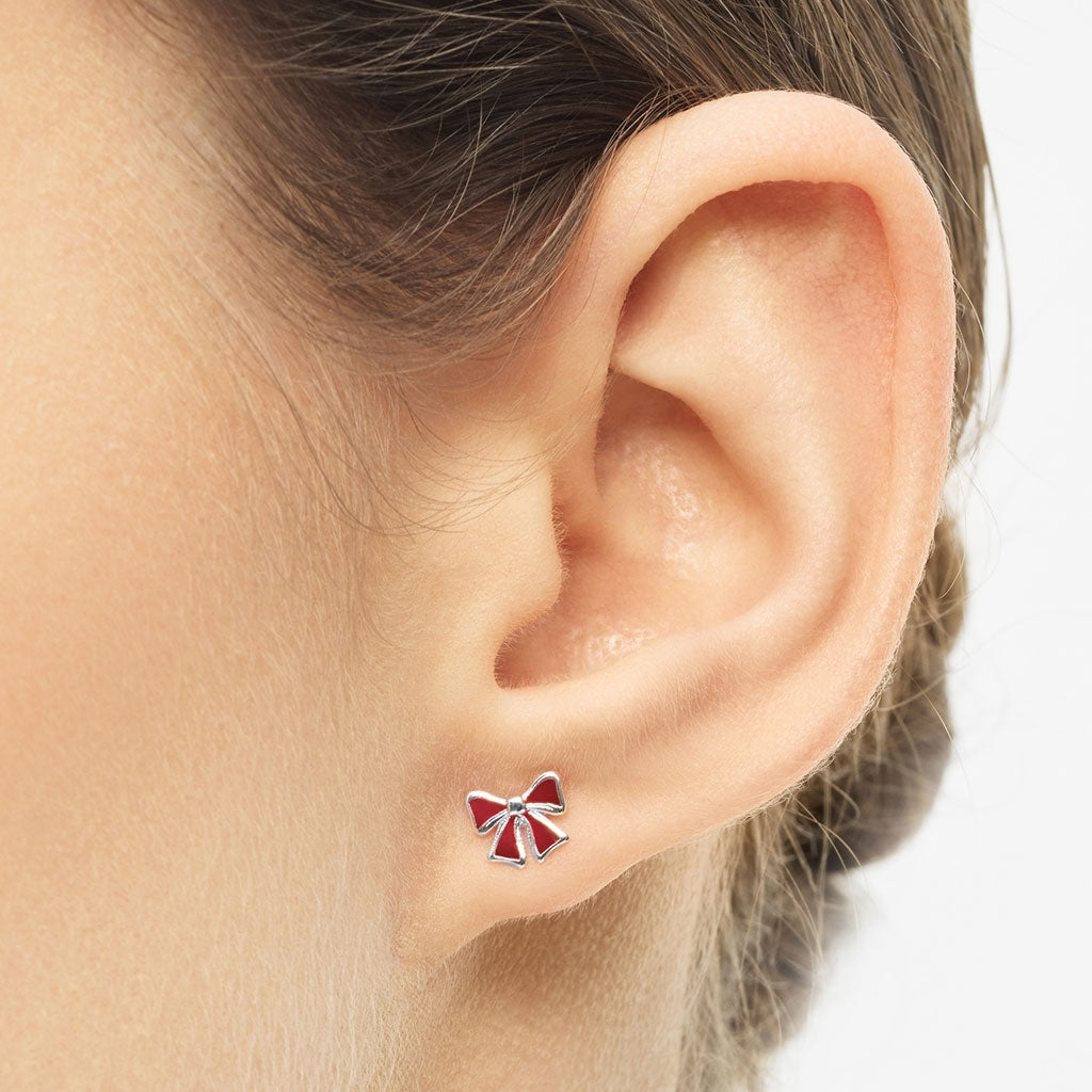 LULU Copenhagen Bow örhänge 1 stk Ear stud, 1 pcs Silver Plated
