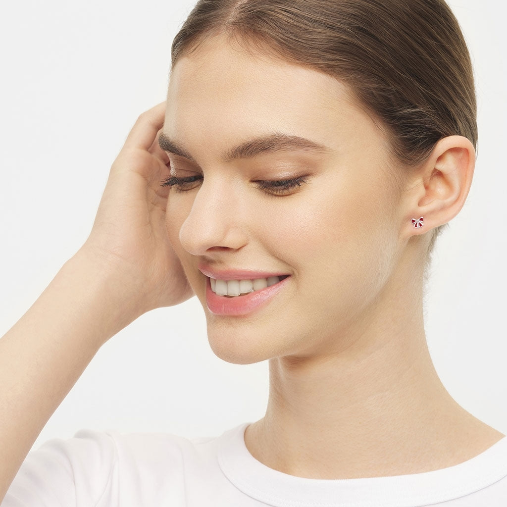 LULU Copenhagen Bow örhänge 1 stk Ear stud, 1 pcs Silver Plated