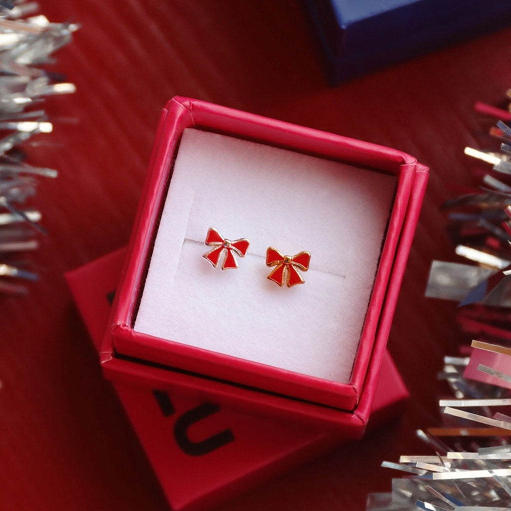 LULU Copenhagen Bow örhänge 1 stk Ear stud, 1 pcs Silver Plated