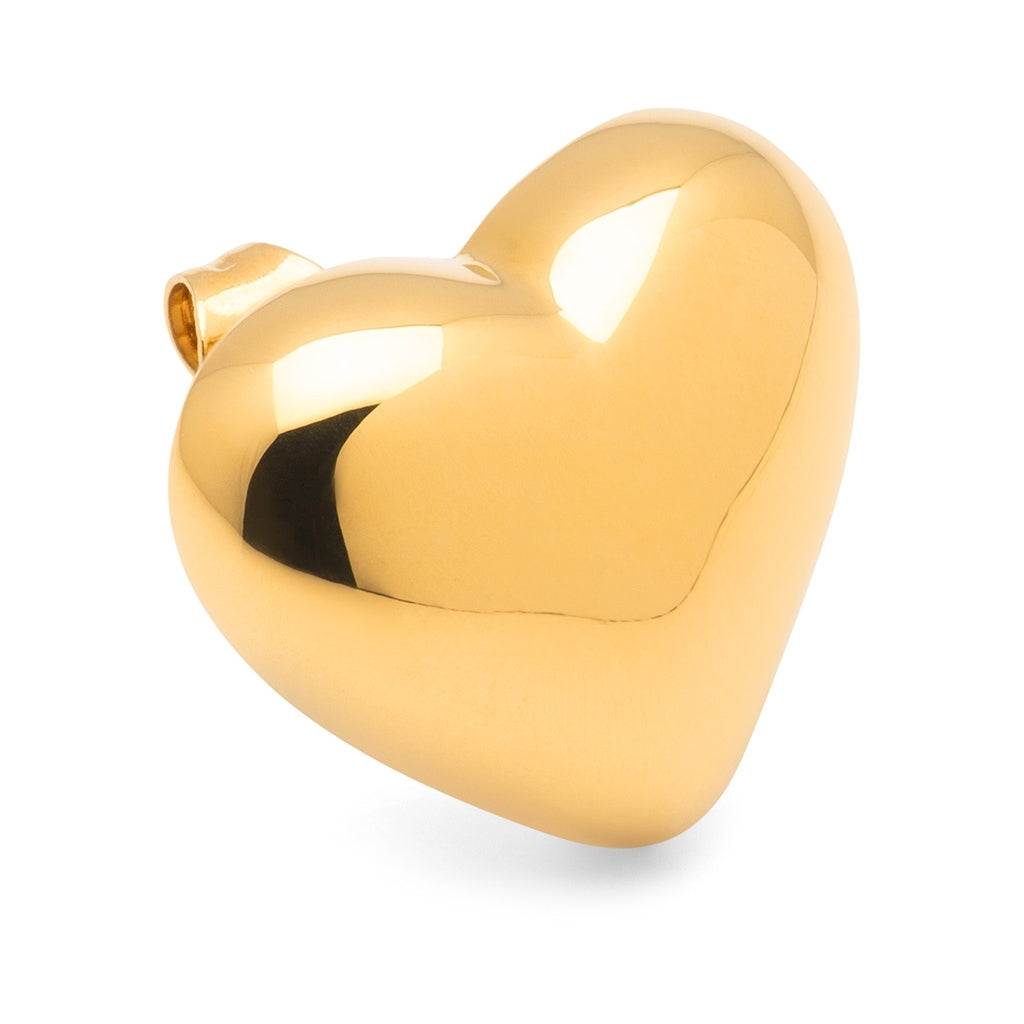 LULU Copenhagen Bubble Heart örhänge 1 st - förgyllt Ear stud, 1 pcs Guldpläterad