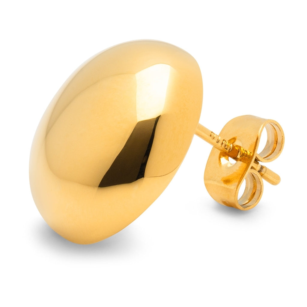LULU Copenhagen Bubble Round örhänge 1 st - förgyllt Ear stud, 1 pcs Guldpläterad