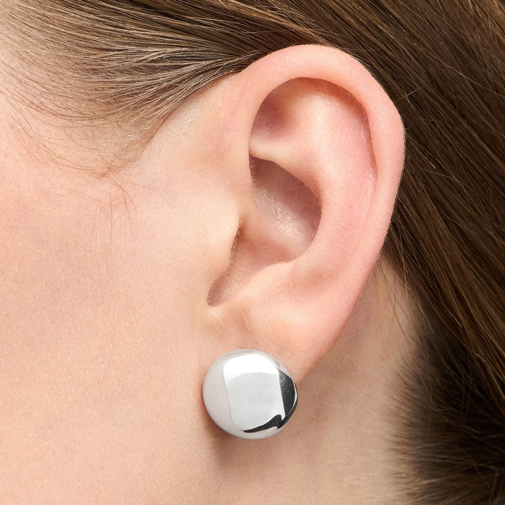 LULU Copenhagen Bubble Round örhänge 1 st - försilvrad Ear stud, 1 pcs Silver Plated