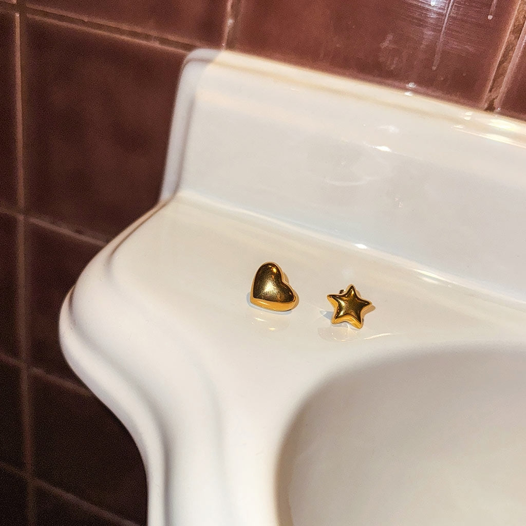 LULU Copenhagen Bubble Star örhänge 1 st - förgyllt Ear stud, 1 pcs Guldpläterad