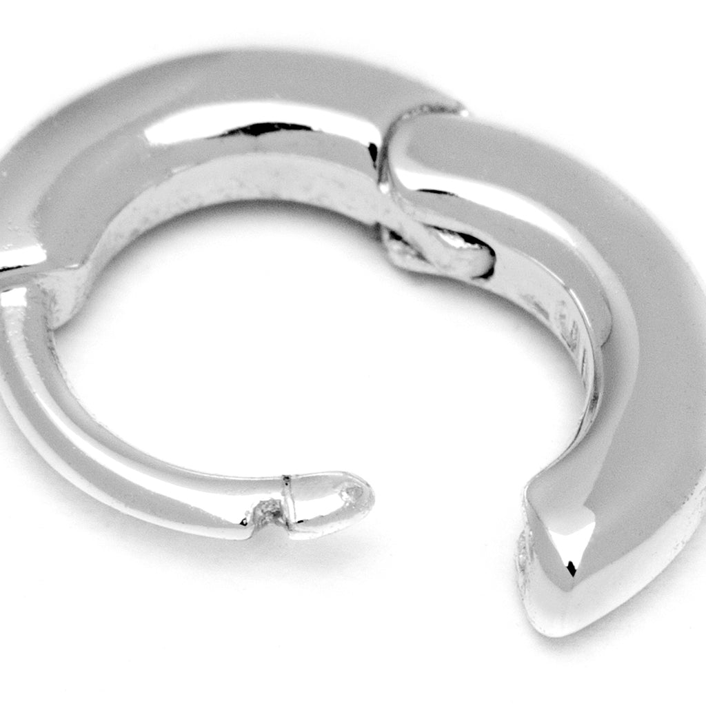 LULU Copenhagen Buckle Hoops Small par Hoops Silver Plated