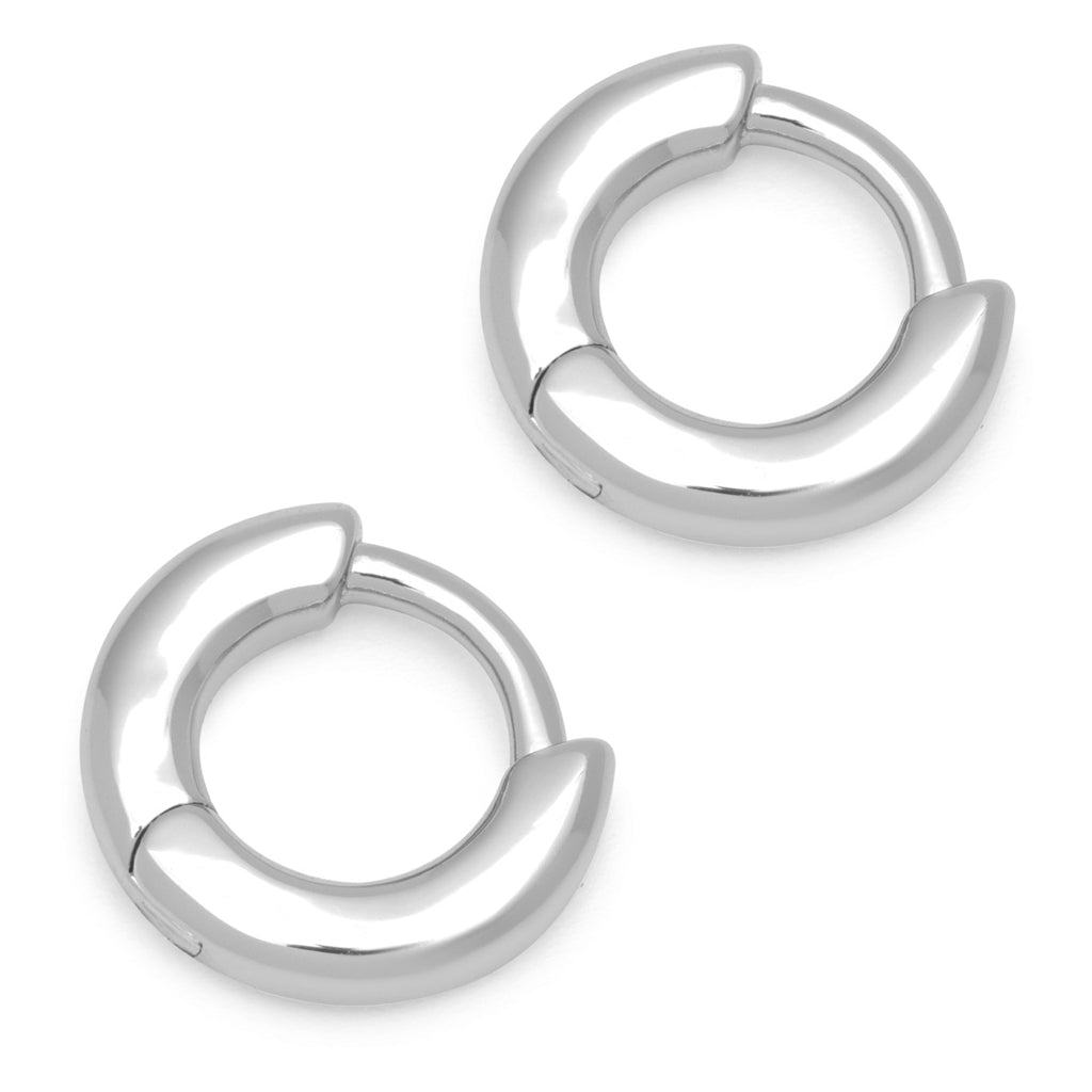 LULU Copenhagen Buckle Hoops Small par Hoops Silver Plated