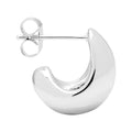 Chunky Drop Hoops par - försilvrad - Silver Plated
