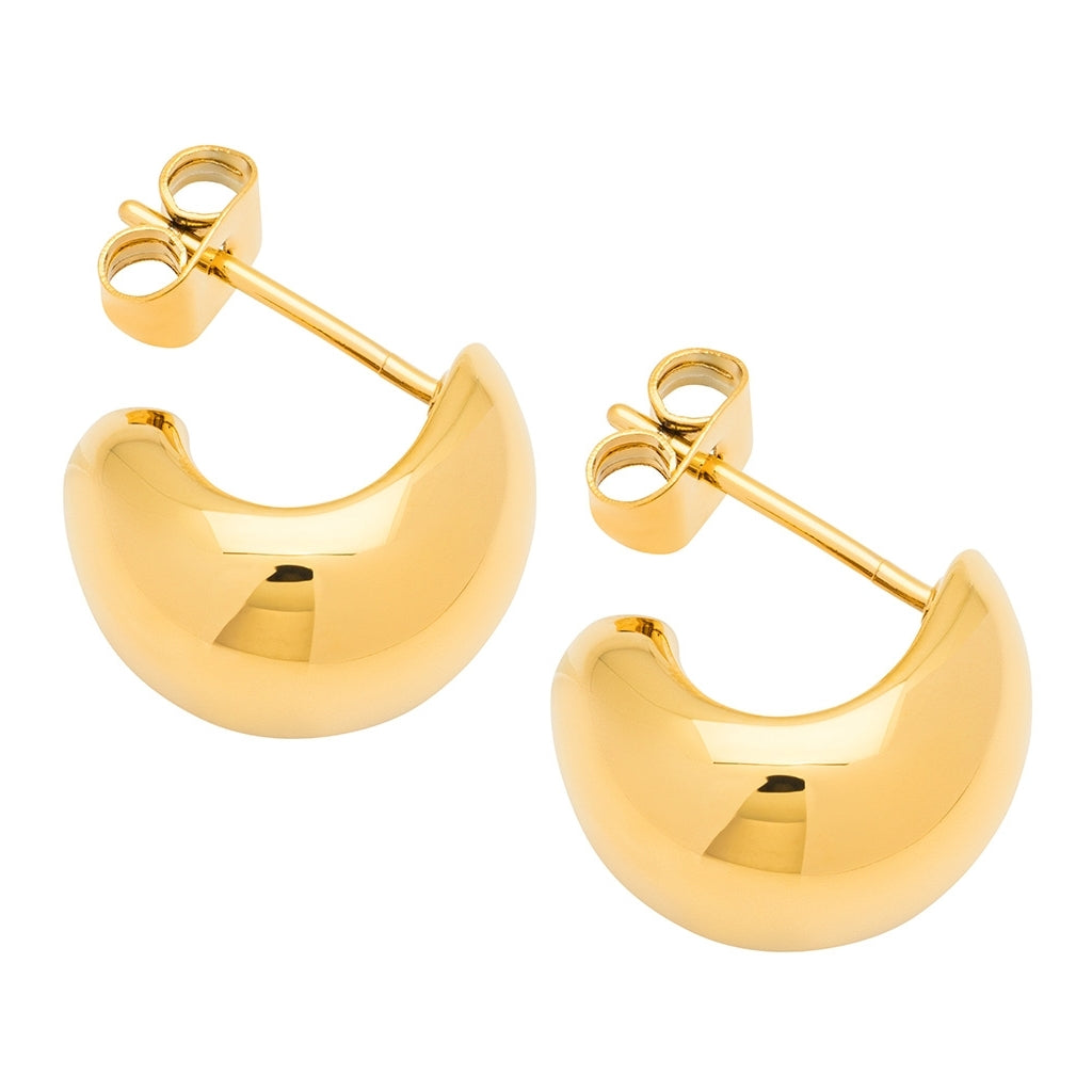 LULU Copenhagen Chunky Drop Hoops par - guldpläterad Hoops Guldpläterad