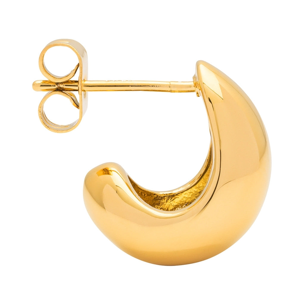 LULU Copenhagen Chunky Drop Hoops par - guldpläterad Hoops Guldpläterad